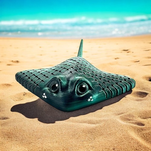 Manta Ray - Czarno / Turkusowa