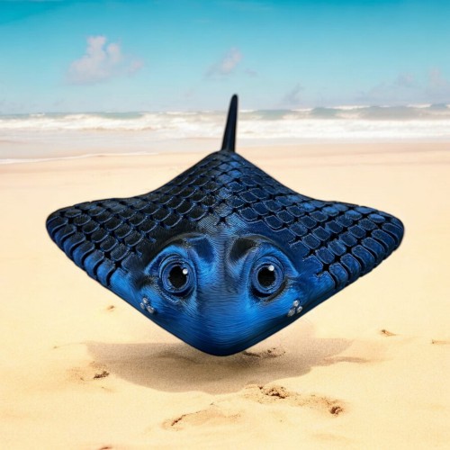 Manta Ray - Czarno / Niebieska