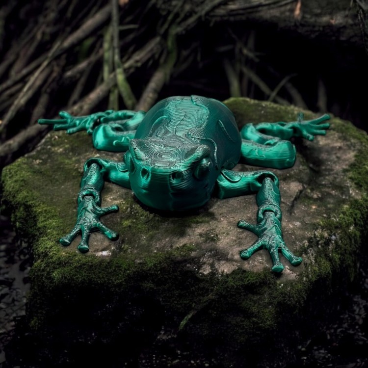 Ruchoma żaba Darcy - Czarno / Zielona