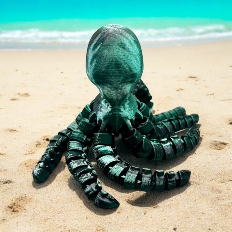 Ruchoma Ośmiornica - Czarno / Zielona