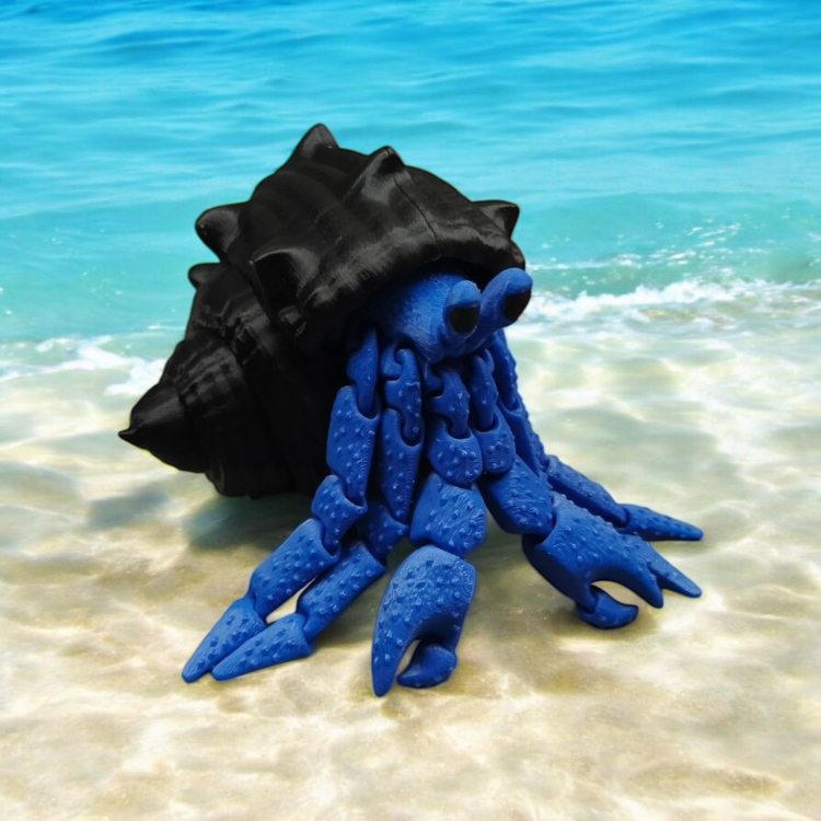 Ruchomy Krab Pustelnik Hermes - Niebieski