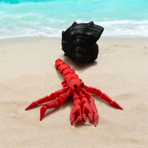 Ruchomy Krab Pustelnik Hermes - Czerwony