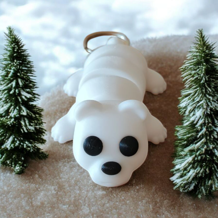 Brelok Miś - Biały