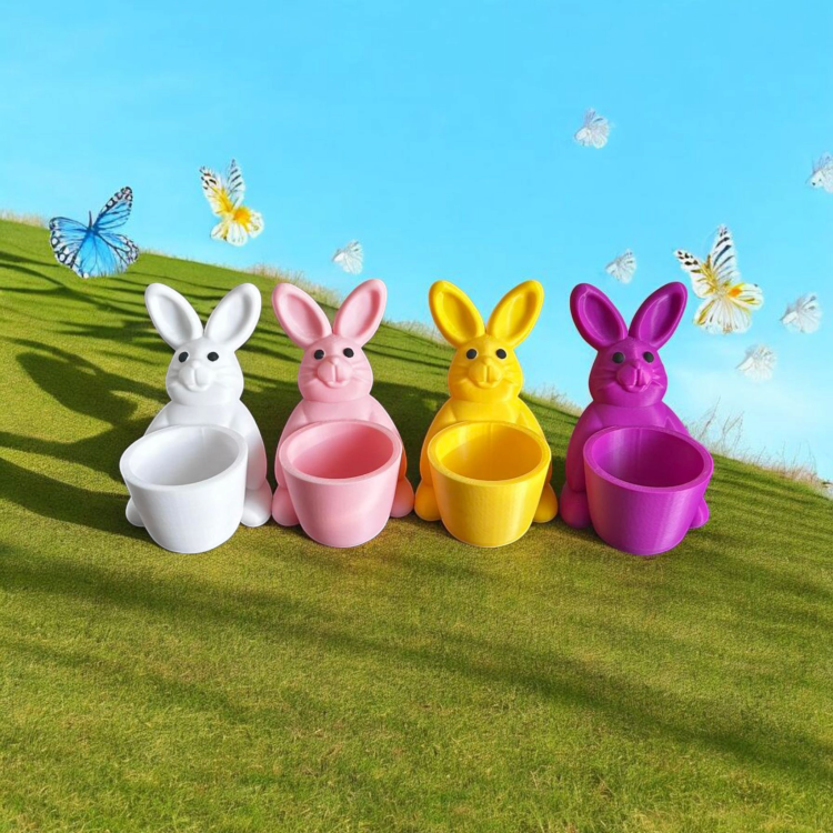 Zajączek z koszyczkiem - Żółty