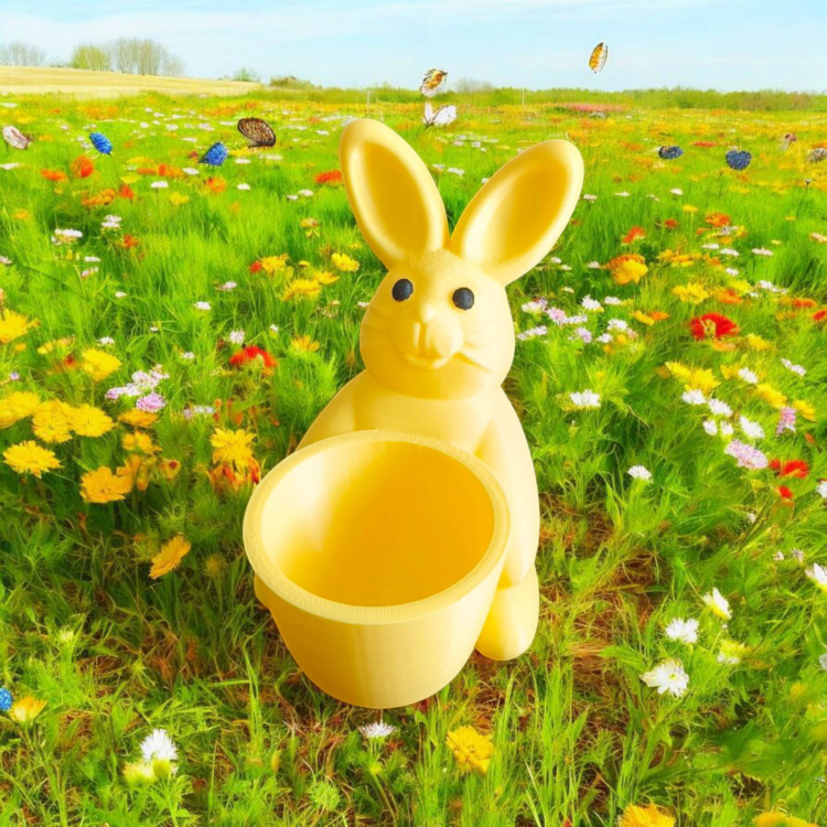 Zajączek z koszyczkiem - Żółty