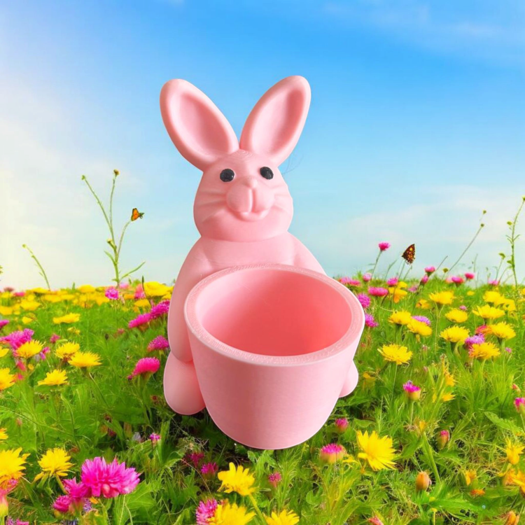 Zajączek z koszyczkiem - Różowy