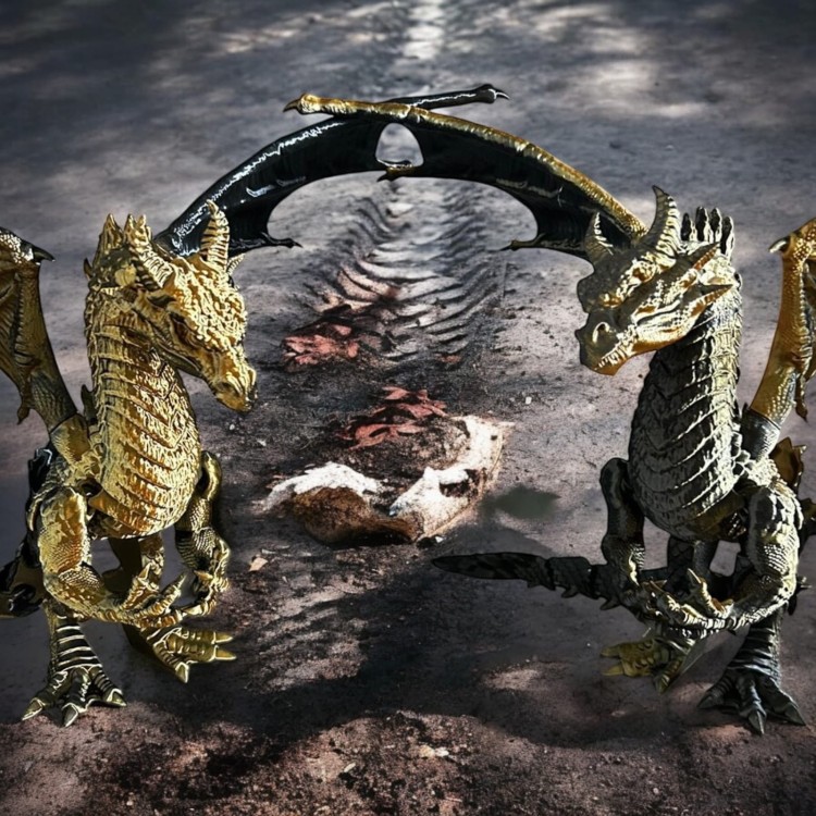 Epicki Smok - Czarno złoty