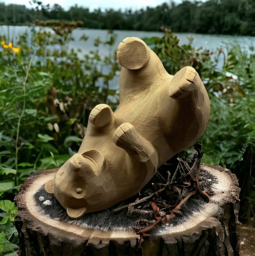 Stojak na Wino Miś - Drewno