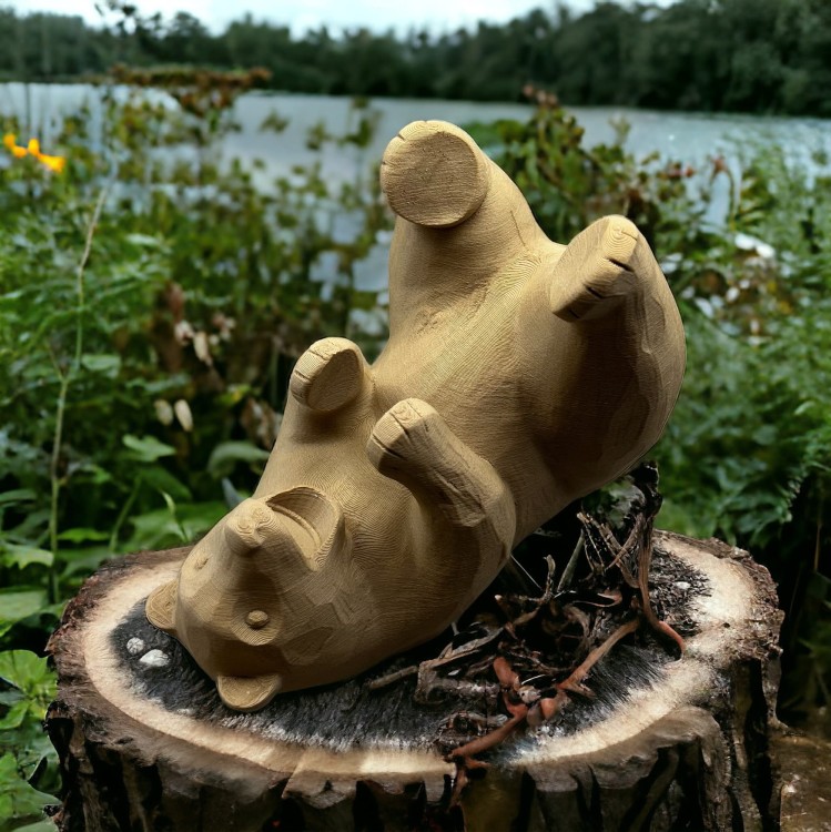 Stojak na Wino Miś - Drewno