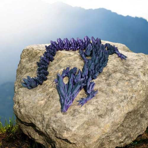 Smok kryształowy - Czarno / Fioletowy