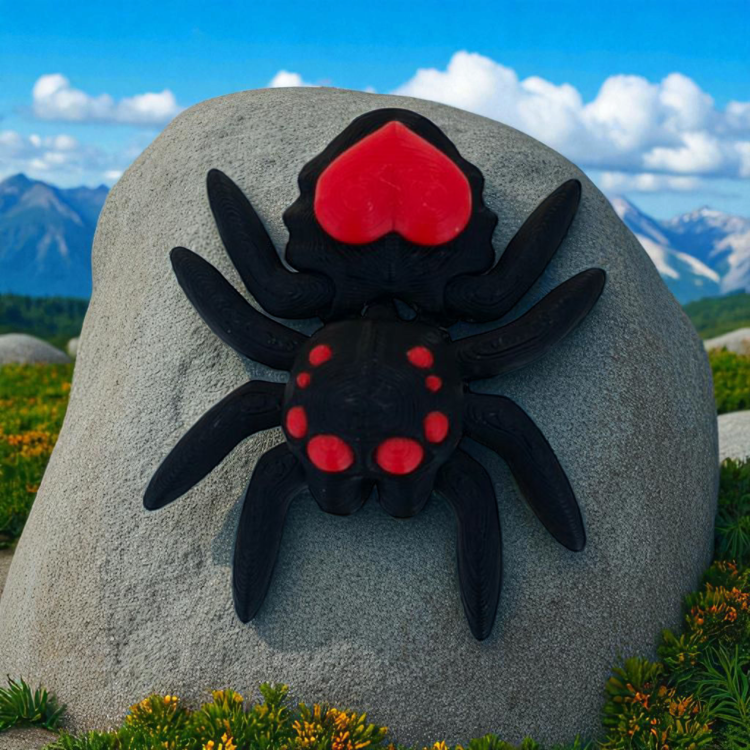 Minis Pająk serce - czerwony