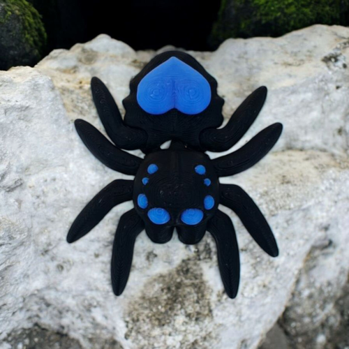 Minis Pająk serce - niebieski