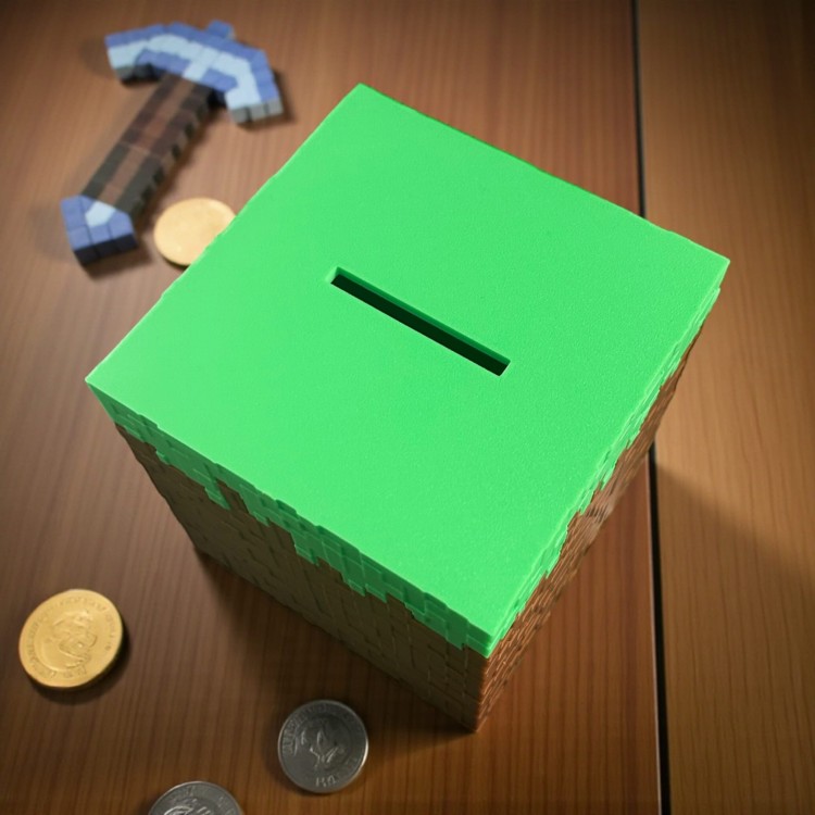 Skarbonka Minecraft blok trawy