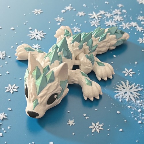 Wilk kryształowy 3D