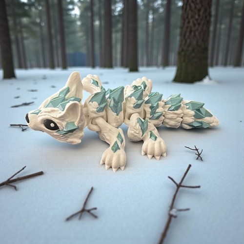 Wilk kryształowy 3D