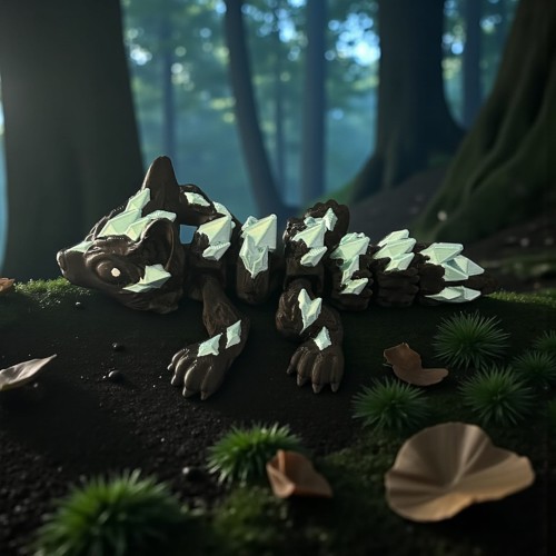 Wilk kryształowy 3D