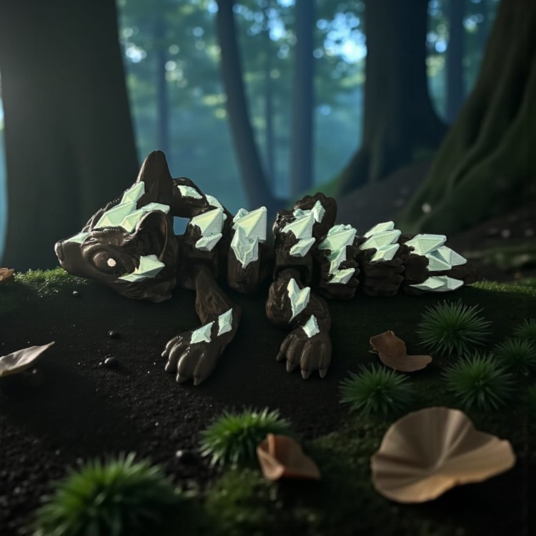 Wilk kryształowy 3D