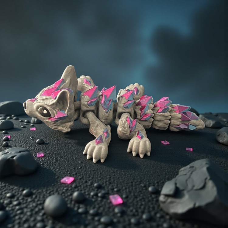 Wilk kryształowy 3D