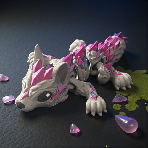 Wilk kryształowy 3D