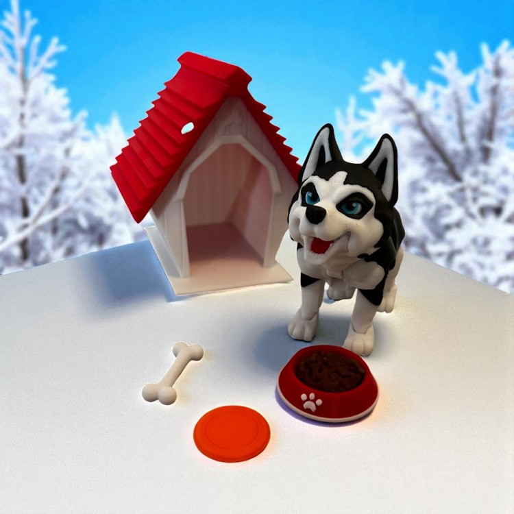 Pies druk 3D husky Maya