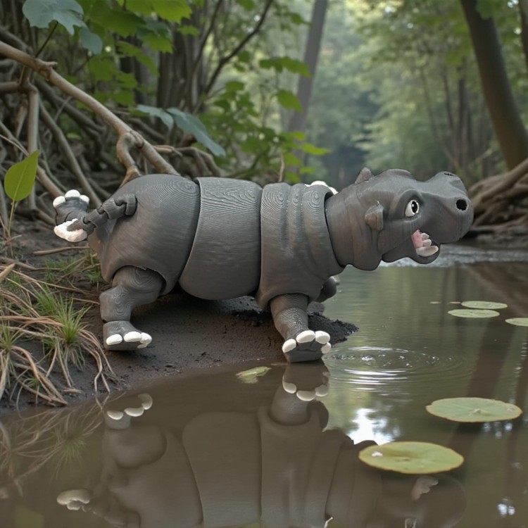 Hipopotam druk 3D