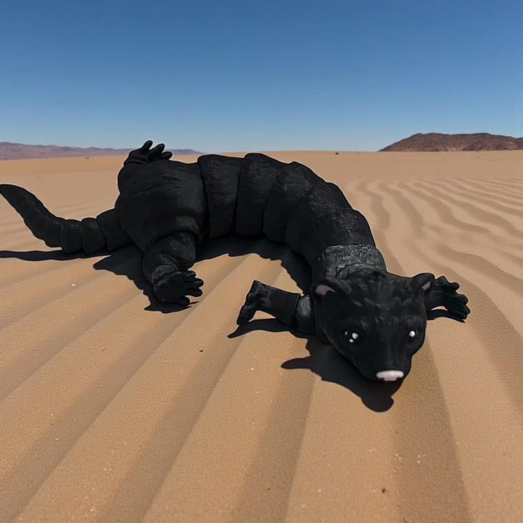 Ruchoma figurka fretka czarna