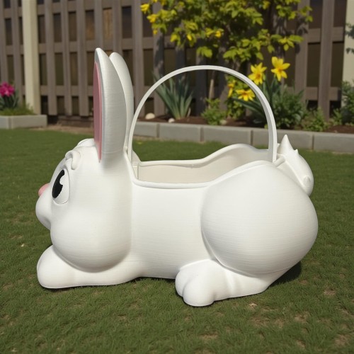 Koszyczek wielkanocny z druku 3d w kształcie królika