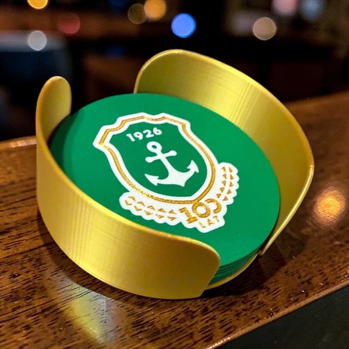 Podkładki pod napoje Kotwica Kórnik - 6szt + stojak