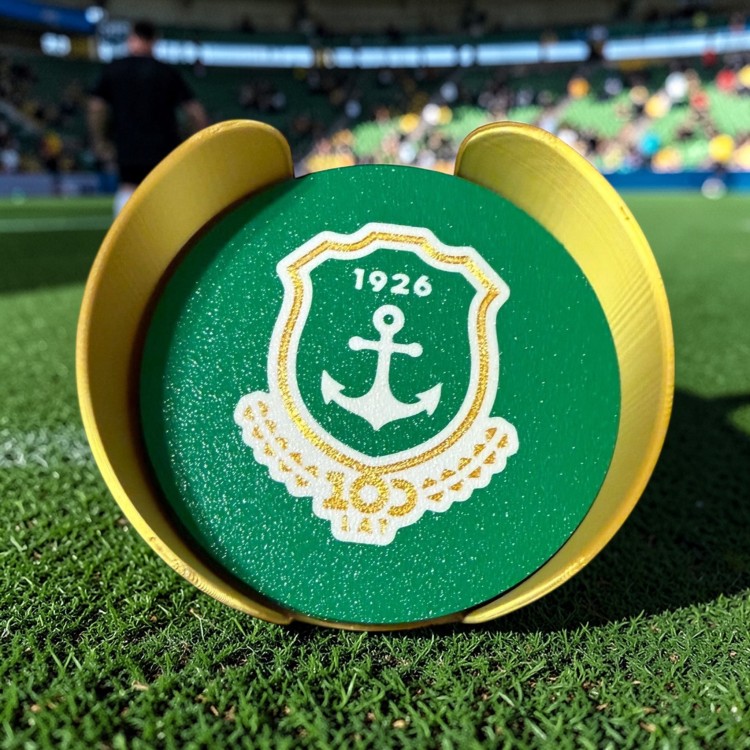 Podkładki pod napoje Kotwica Kórnik - 6szt + stojak