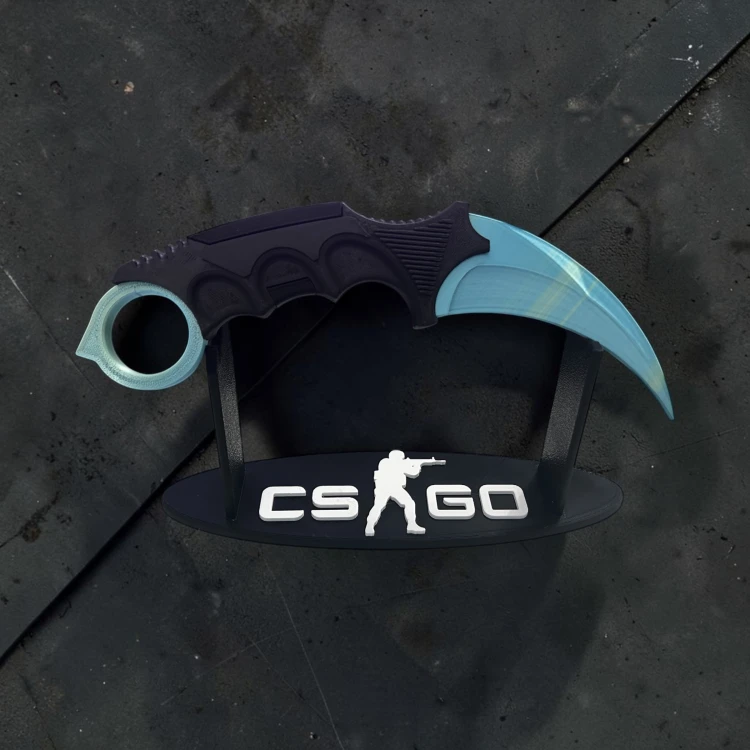 Nóż Karambit (ICE) Dekoracja CSGO i CS2 Druk 3D