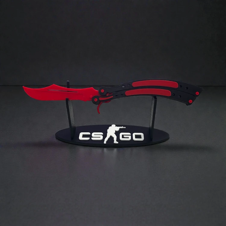 Nóż motylkowy (butterfly) (RUBIN) Dekoracja CSGO i CS2 Druk 3D